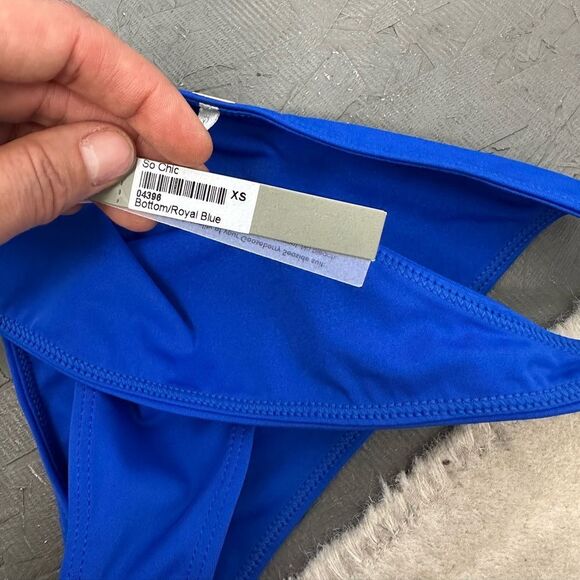 Gooseberry So Chic Bikini Set Sculpting Top & Bottom In Royal Blue Size XS/S - Picture 14 of 16